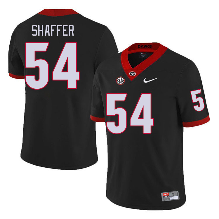 #54 Justin Shaffer Georgia Bulldogs Jerseys Football Stitched-Retro Black